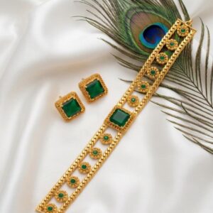 Emerald Bloom Antique Choker Set