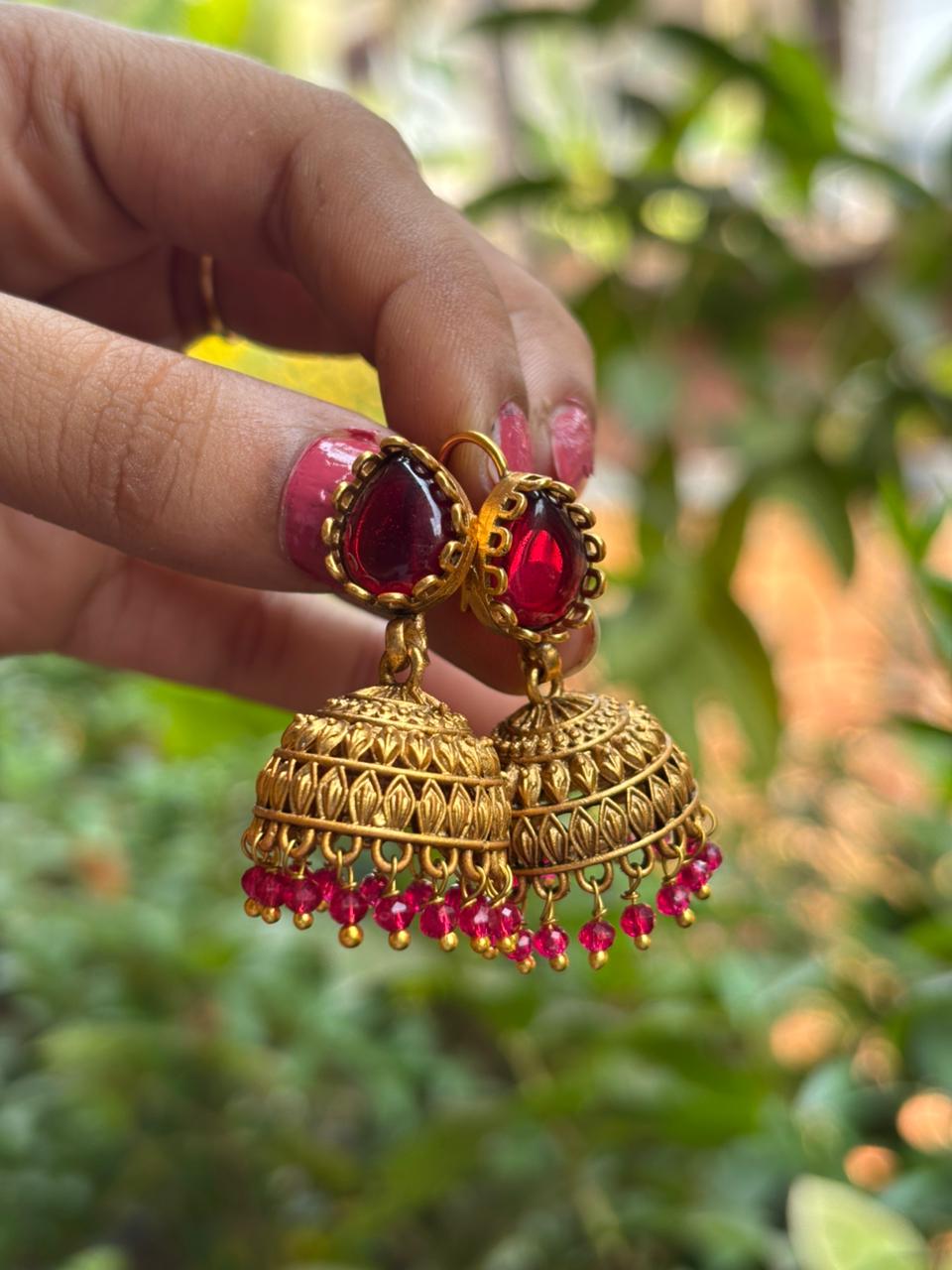 Ruby Stone Jumka - Image 2